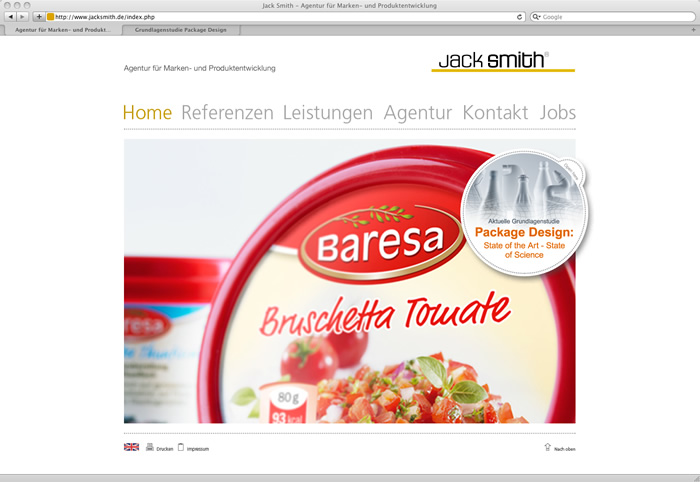 Modifizierte Startseite mit St�rer